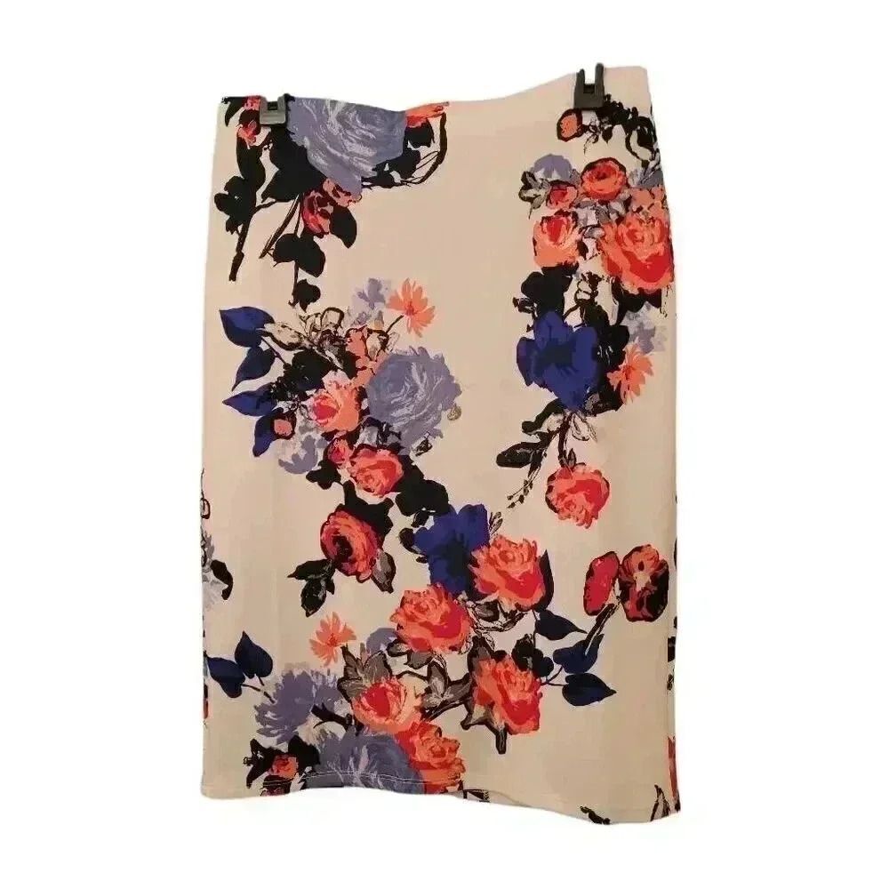 NYCC Women's White, Black, Navy, Red & Orange Floral Poly/Spandex Straight Pull